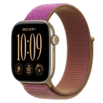 Умные часы Apple Watch Series 12 GPS, 42mm, Light Gold Aluminum Case with Magenta Sport Loop