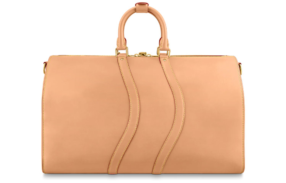 LOUIS VUITTON Keepall Bandouliere Wavy 50 Natural