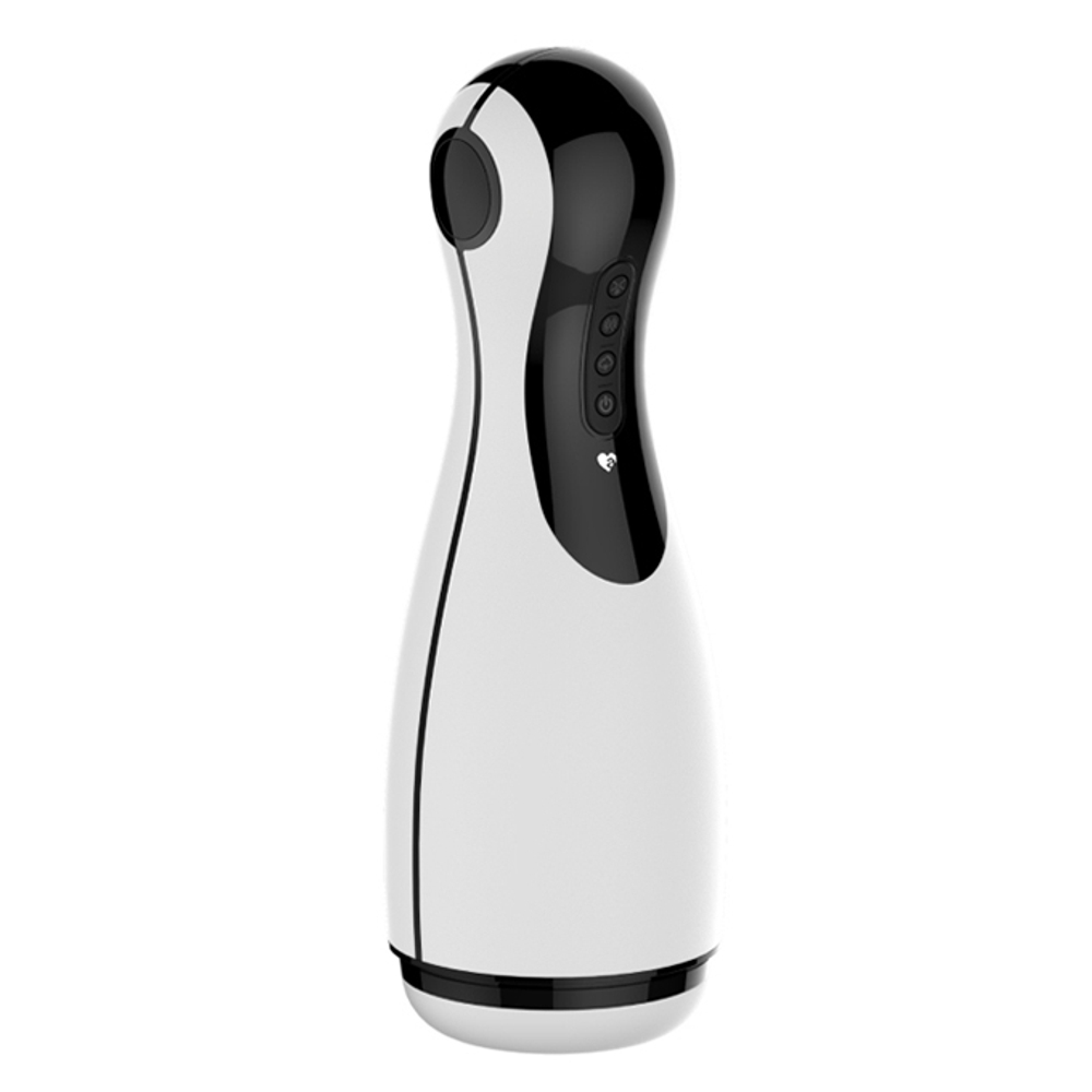 Белый вибромастурбатор с имитацией орального секса Amovibe Good Night Squeezing, Sucking & Vibrating Masturbator