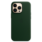 Кожаный чехол с поддержкой MagSafe Apple Leather Case для iPhone 13 Pro, Sequoia Green (Зеленая секвойя)