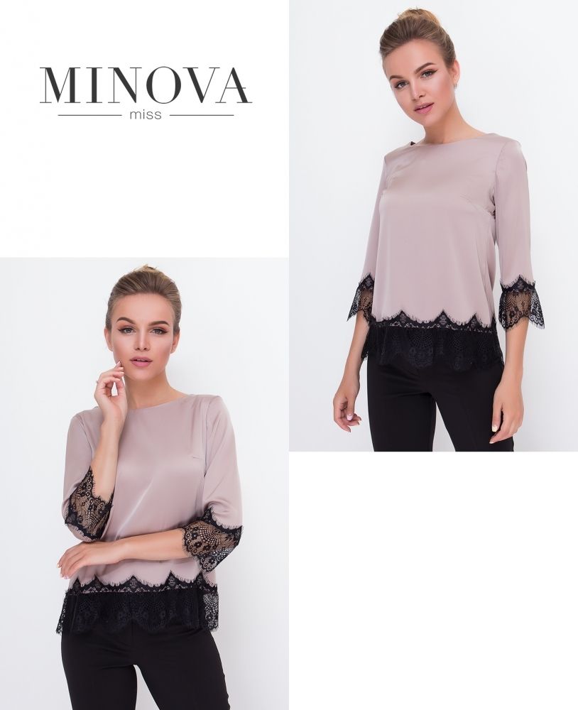 Блуза 1056-беж Minova Блуза 1056-беж Minova