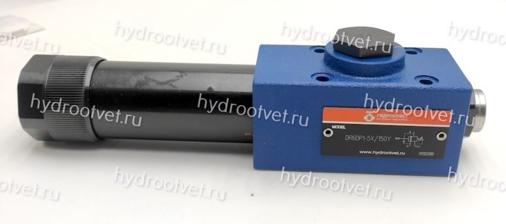 DR6DP1-5X/150Y - Редукционный клапан Ду 6 трехлинейный, прямого действия с давлением настройки до 150 бар, с элементом регулировки: 1 = рукоятка, обратный клапан - есть