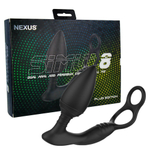 Черная анальная пробка NEXUS SIMUL8 Plug Edition с фиксацией на теле кольцами (Цвет: черный)