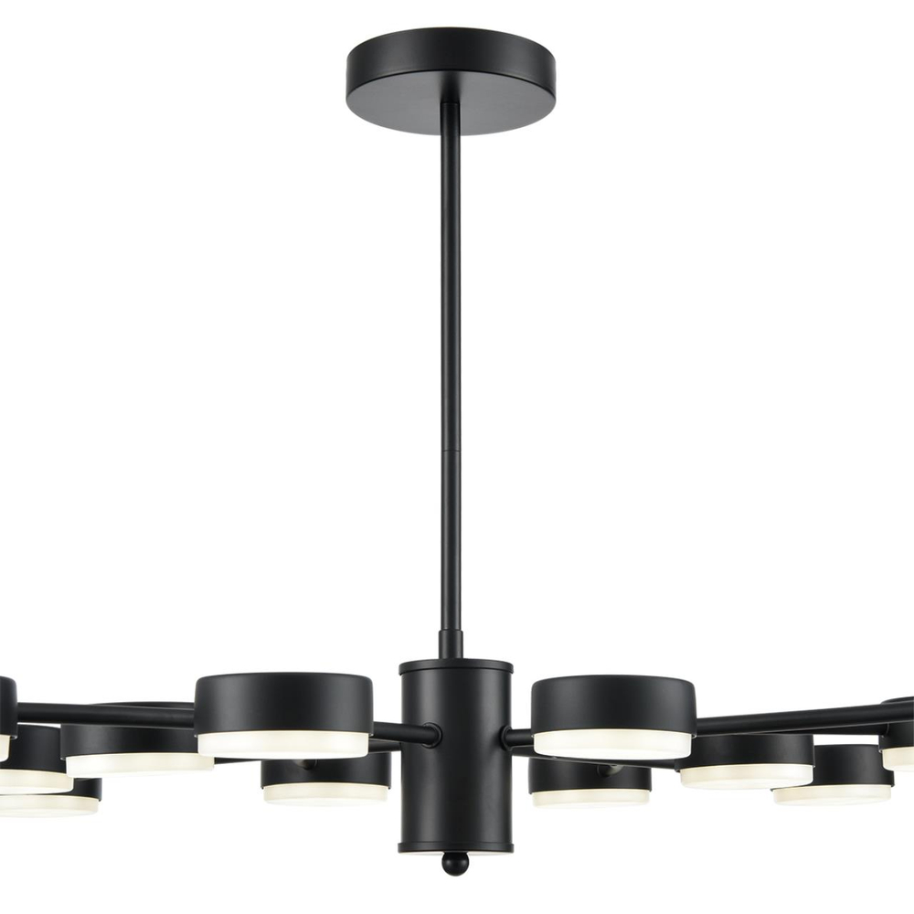 8117/12 COMFI LN26 235 черный, металл Люстра LED GX53 12*7W 220V TORINA