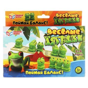 Настольная игра веселые лягушки, кор.22*16*5см Умные игры