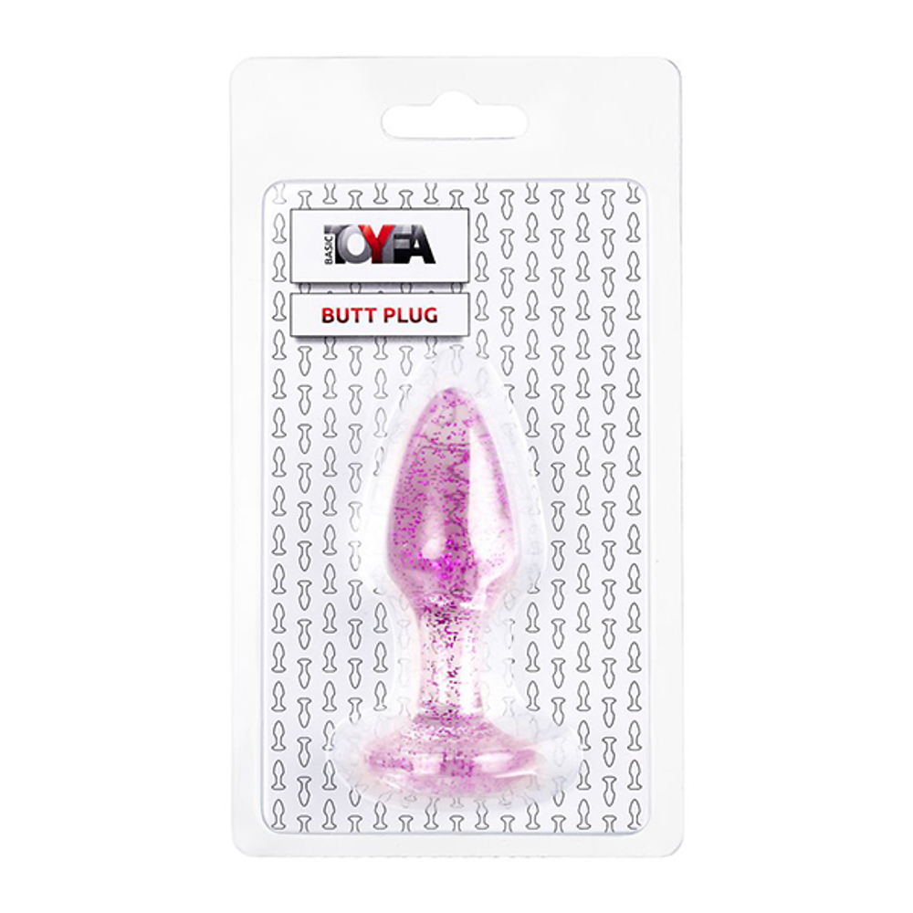 Фиолетовая акриловая анальная втулка 8см ToyFa Basic 881305-4