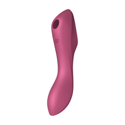 Вакуумно-клиторальный вибромассажер Satisfyer Curvy Trinity 3, красный