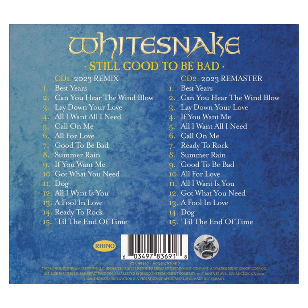 Whitesnake — Still Good To Be Bad (CD)
