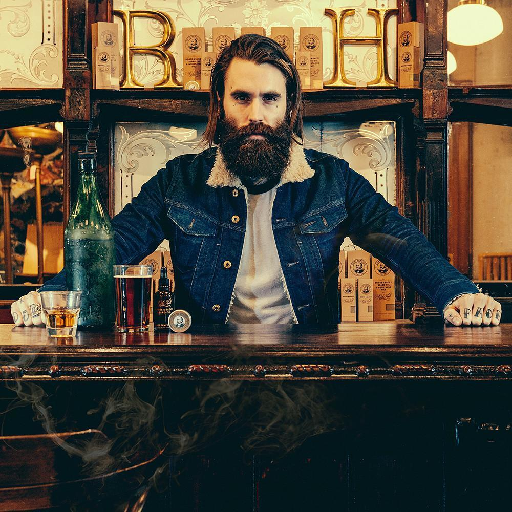 CAPTAIN FAWCETT Ricki Hall Booze & Baccy Beard Oil & Moustache Wax Gift Set