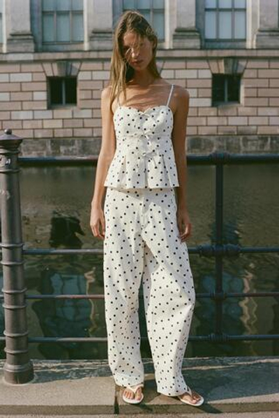 БРЮКИ BARREL В ГОРОШЕК — ZARA