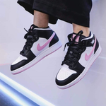 Jordan 1 Mid White Black Light Arctic Pink GS
