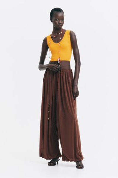 Короткий тонкий топ без рукавов - H&M
