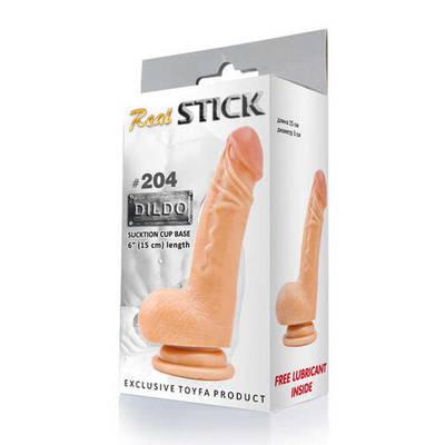 Фаллоимитатор RealStick #204 телесный 15 см (Цвет: телесный)