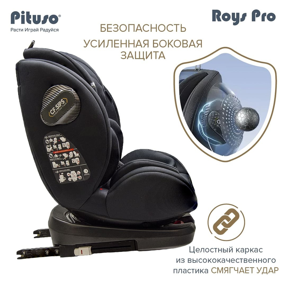 Pituso Удерживающее устройство для детей 0-36 кг Roys Black