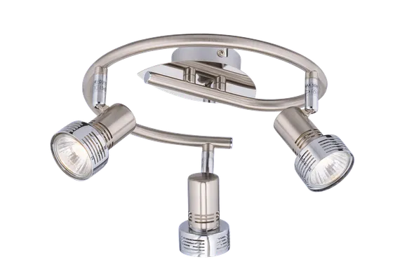 Светильник Sfera Sveta 8102-03/G102 CH+SN, 3×15 Вт, никелевый и сатиновый