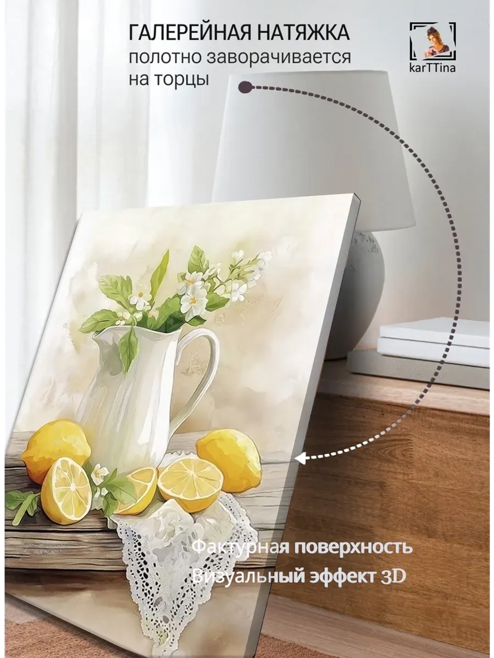 Картина Лимонный уют галерейная 30х40см 1шт.
