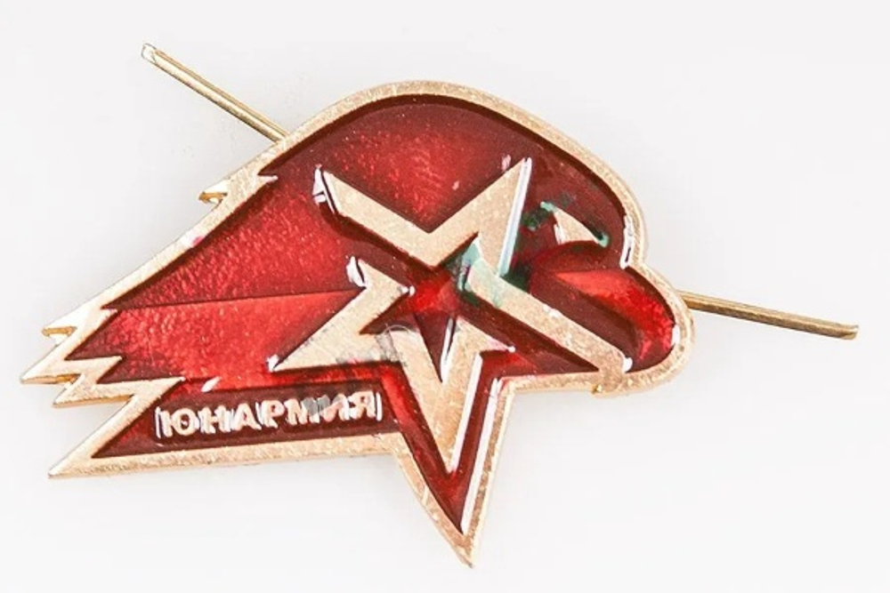 Знак "Юнармия" на берет (алюминий)