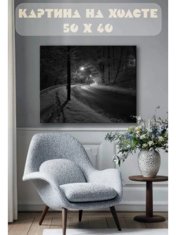 Картина на стену 40 X 50 Зимняя дорога