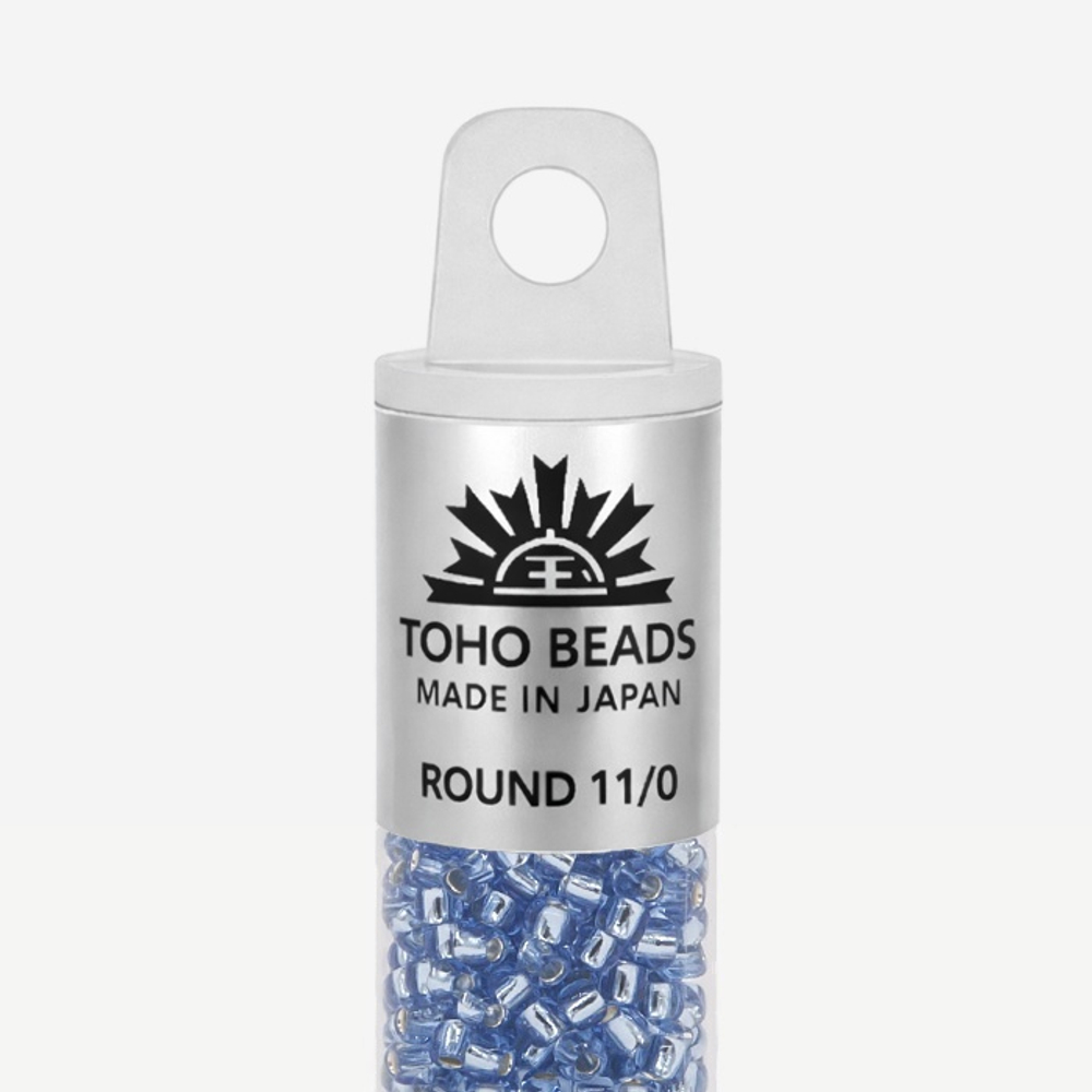 Японский бисер TOHO Round 11/0 (№33), с внутренним серебрением, прозрачный