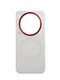 Защитный чехол для Vivo X300 c MagSafe белый с красным кольцом (White-Red)
