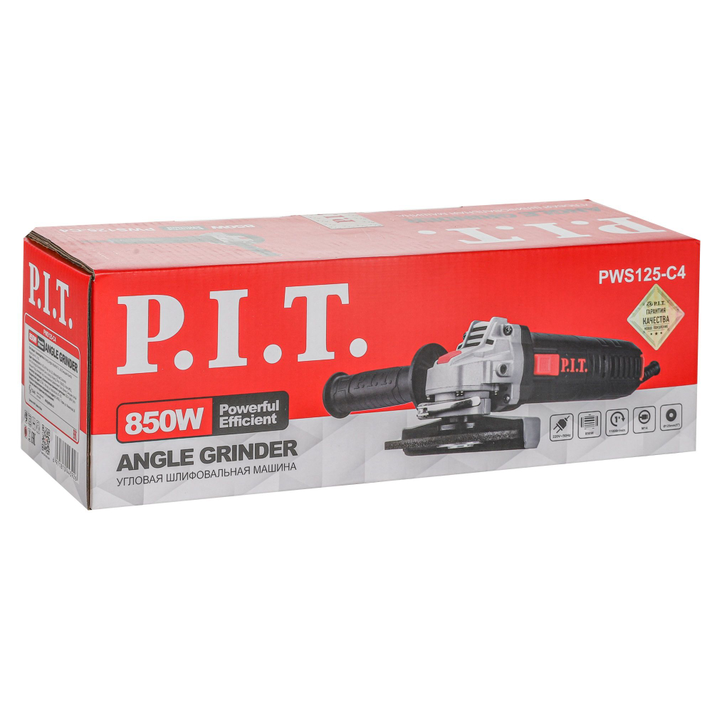 УШМ P.I.T. PWS125-C4 (850Вт, 11000об/мин)