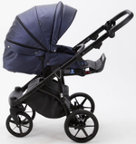 Детская коляска Adamex Bibione Deluxe 3 в 1 BI-SM09 (Т.СИН.ПЕРЛ.ПЕРФ.КОЖА)