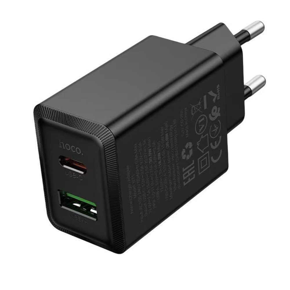 Сетевое зар. устр. Hoco N71 1USB/1С 30W черное