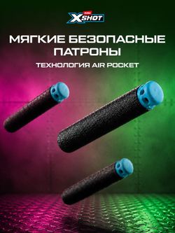 Пистолеты игрушечные. Набор Бластеров с мягкими пулями. XSHOT Insanity HorrorFire. 36731