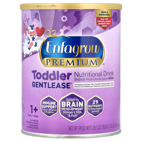 Enfamil, Enfagrow Premium ™, питательный напиток Gentlease® для малышей, для детей от 1 года, 825 г (29,1 унции)
