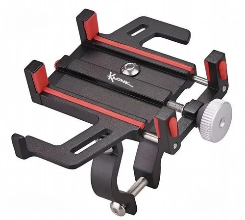 Держатель для смартфона KLONK, 4.0"-8.0", алюминиевый, крепление на руль, Black/Red