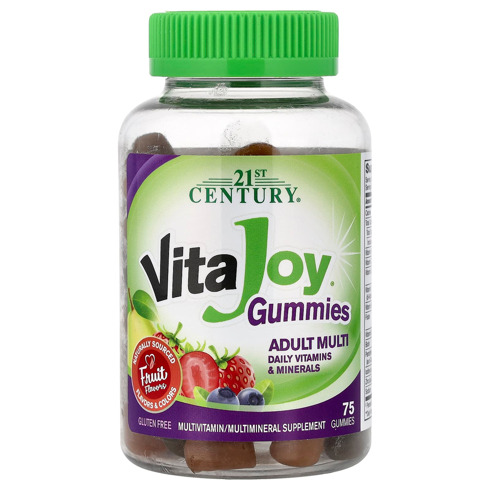 21st Century, VitaJoy®, мультивитамины для взрослых, со вкусом фруктов, 75 жевательных конфет