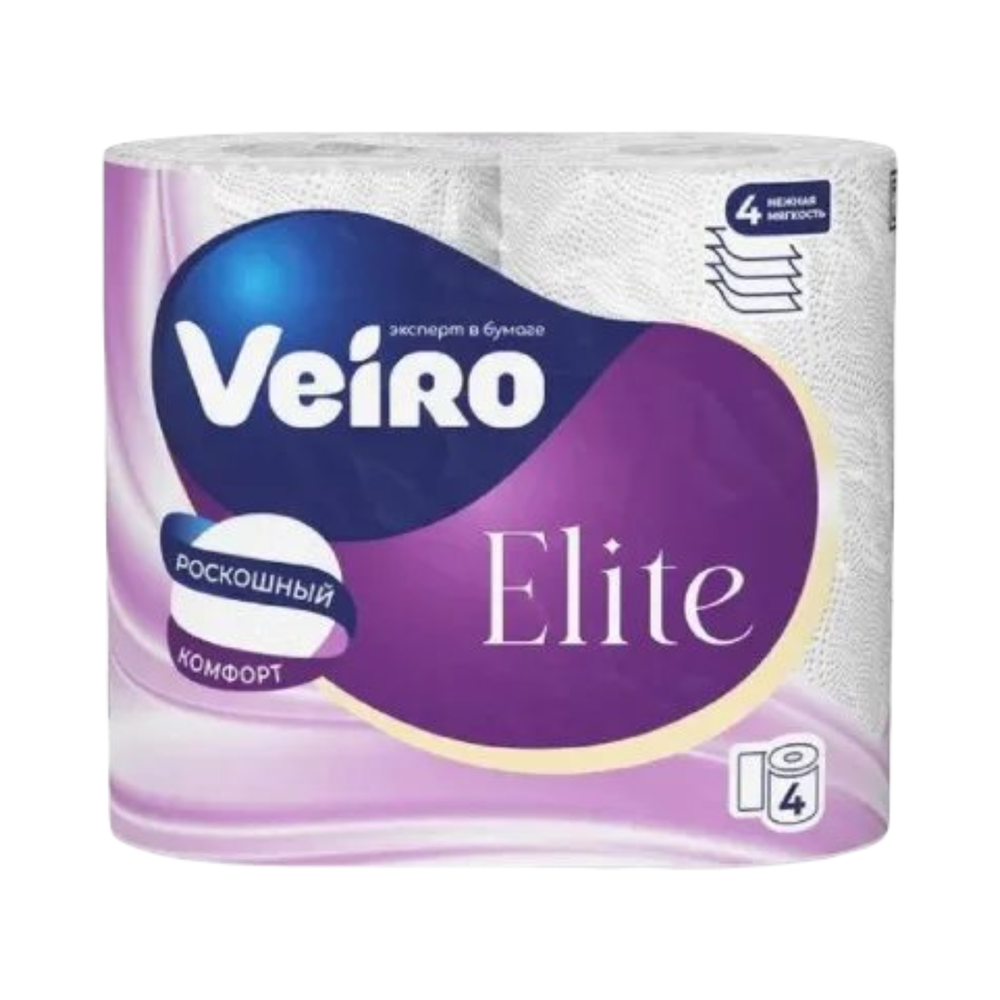 Туалетная бумага "Veiro Elite" 4-сл 4 рул