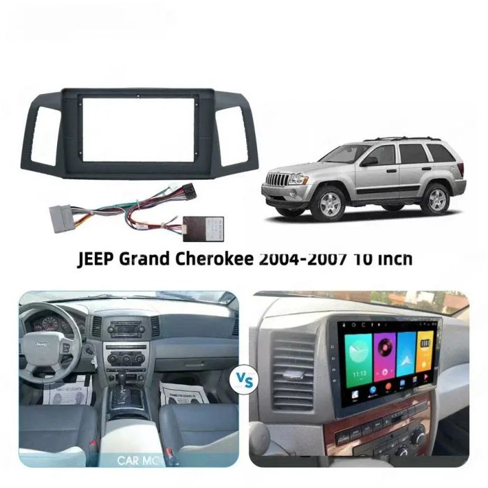 Магнитола для Jeep Grand Cherokee 2004-2007 - Kuberg QLed, Android 14, TS105, Быстрейшая, CarPlay, SIM-слот