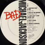 Michael Jackson ‎– Bad (Англия 1987г.)