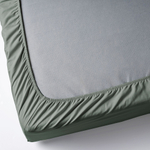 Простыня на резинке IKEA DVALA (ДВАЛА), Хаки, 180х200 см