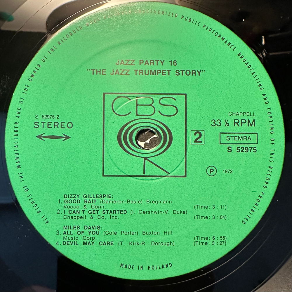 Сборник The Jazz Trumpet Story (Голландия 1972г.)