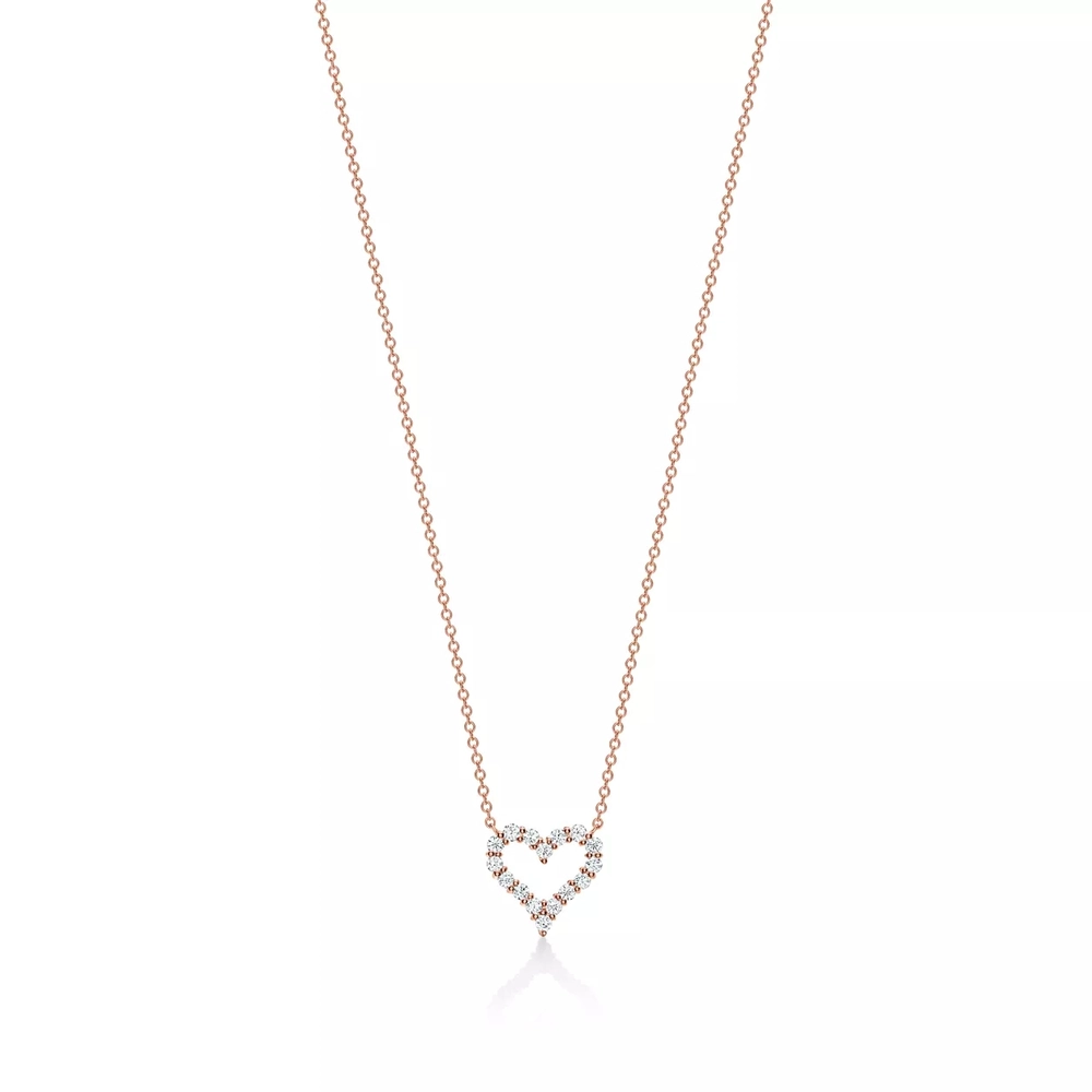 Подвеска из розового золота с бриллиантами, Tiffany 💠 Diamond heart