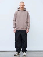 Худи оверсайз с начесом (темно-бежевый)