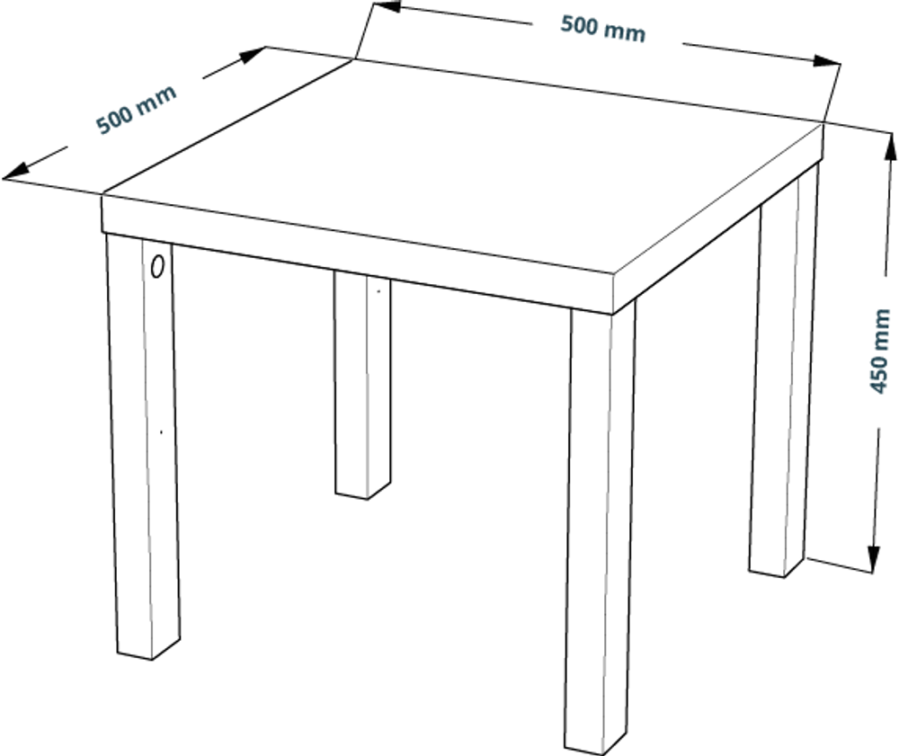 Стол журнальный Энкель 50x50x45, белый