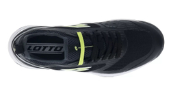 Мужские теннисные кроссовки Lotto Mirage 200 SPD - all black/sharp green/asphalt