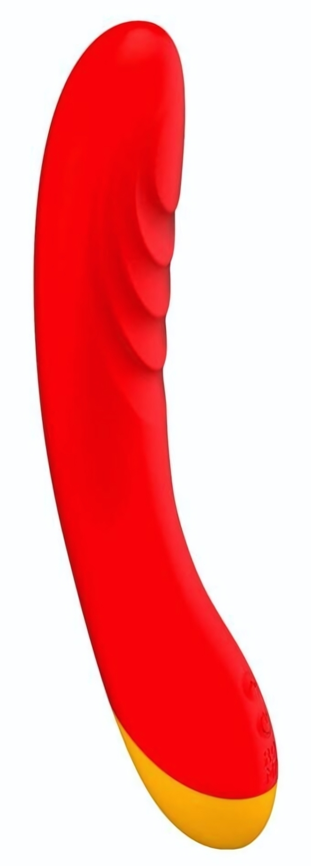 Красный изогнутый вибромассажер Romp Hype G-Spot - 21 см. (Цвет: красный)