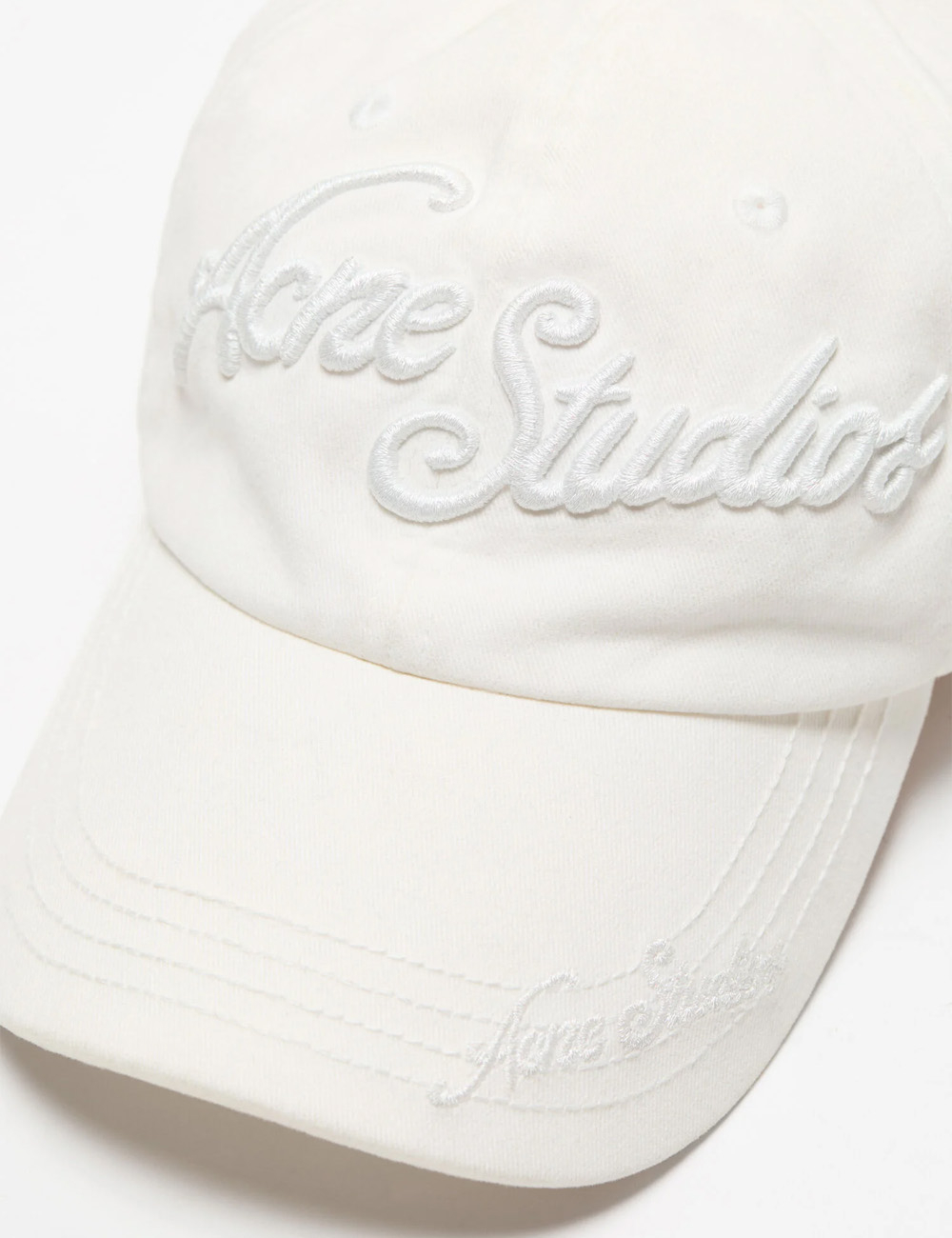 Бейсболка Acne Studios Embroidered Logo "White"