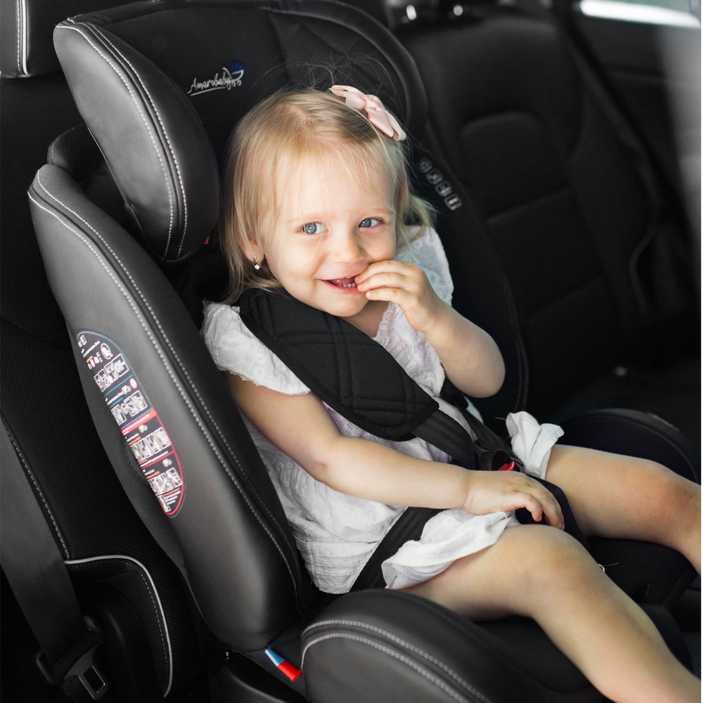 Автокресло детское AMAROBABY ST-3, Isofix класс D, группа 0+/1/2/3, (серый)