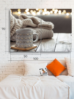 Картина Кофейные мгновения модульная 50x70см 2шт.