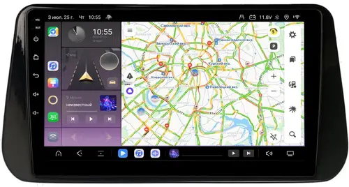 Магнитола для Hyundai Santa Fe 2020+ - Kuberg EW-1704 QLed, Android 13, Быстрейшая, CarPlay, SIM-слот