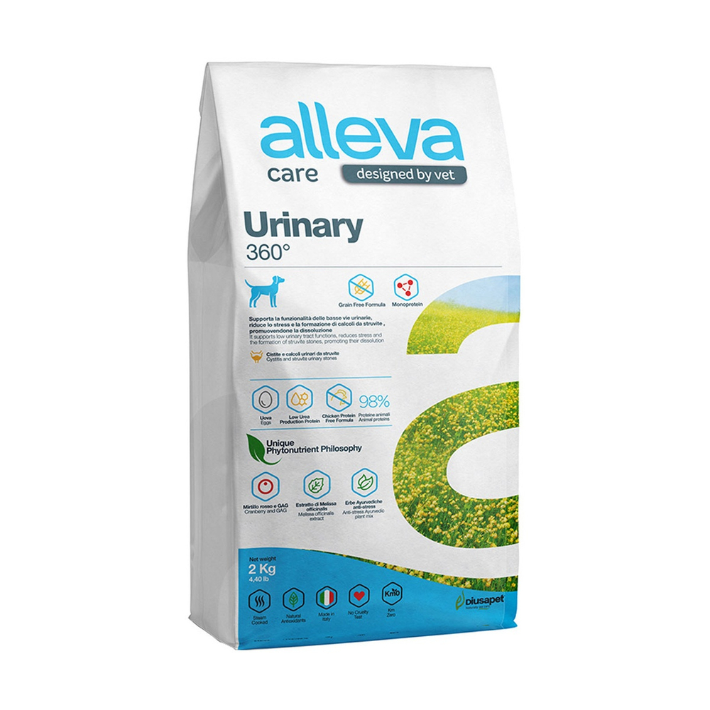 Alleva Care Dog Adult Urinary 360°, диетический сухой корм для растворения струвитов, 2 кг