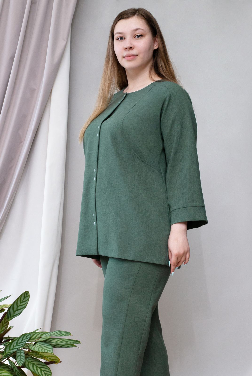 Жакет женский Mila Bezgerts 3335зп, цвет Папоротник, размер 56-164