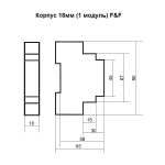 Реле контроля напряжения CP-720 1-фазное 150-450В AC 16А 1NO/NC IP20