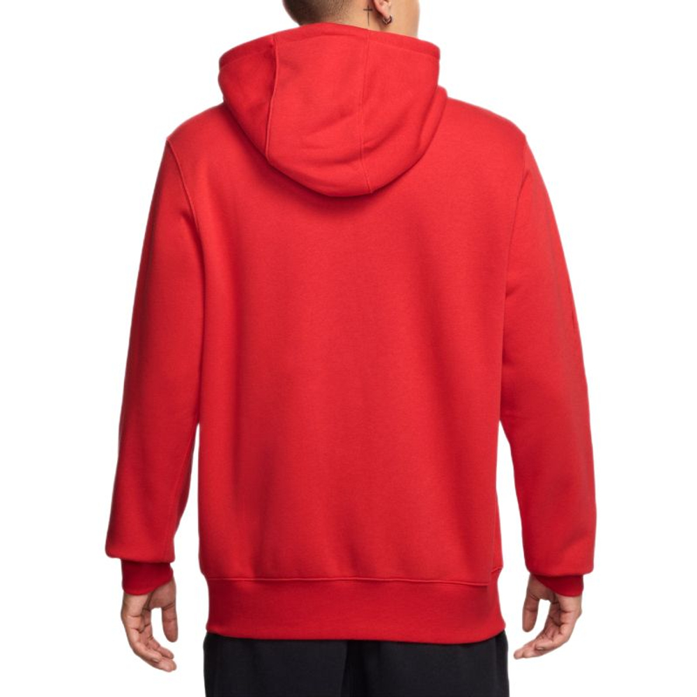 Мужская теннисная кофта Nike Club Full-Zip Fleece - university red/white