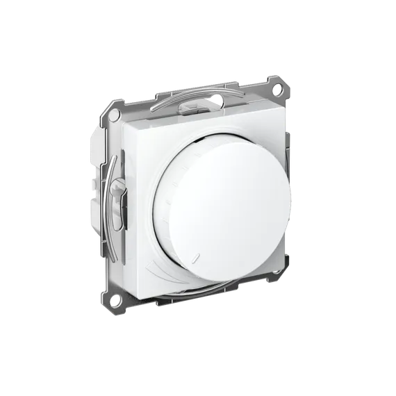 Светорегулятор поворотно-нажимной, LED, RC, 400 Вт Systeme Electric AtlasDesign Белый ATN000123